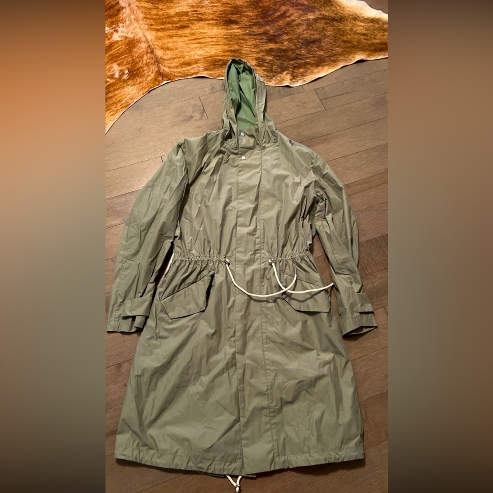 Zara Green Anorak Rain Jacket